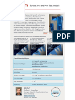 Surface Area and Pore Size Analysis