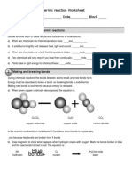 Endothermic and Exothermic Reaction Worksheet Answers