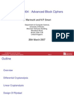 COMSM2004: Advanced Block Ciphers: B. Warinschi and N.P. Smart