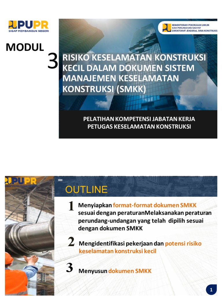 Modul 3 - Risiko Keselamatan Konstruksi Kecil Dalam Dokumen Sistim ...
