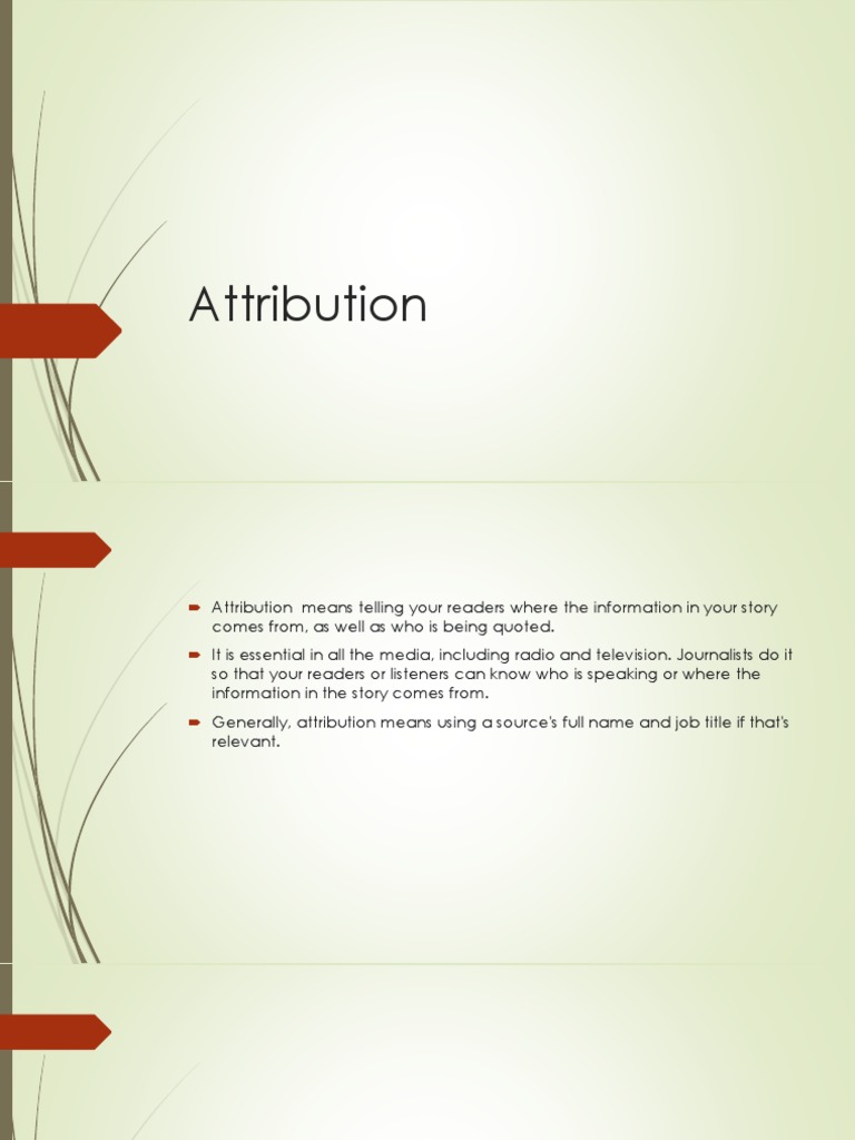 Types of Attribution in Journalism | PDF