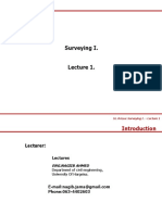 Surveying I Lecture 1 Introduction