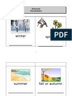 Winter - Spring - : Seasons Vocabulary