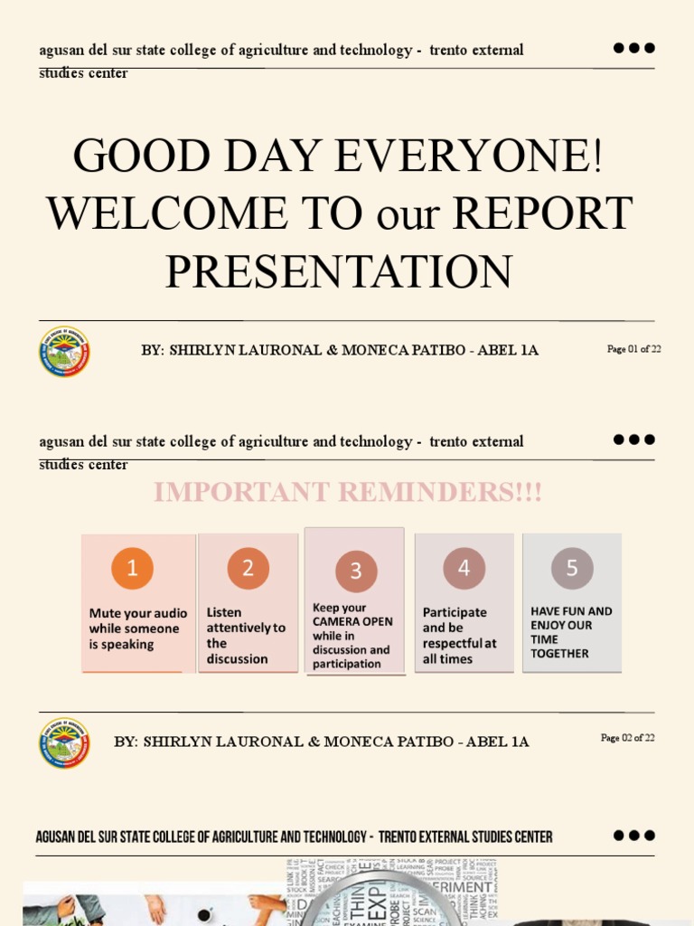 Purposive Communication Reporting Pdf