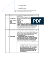 Critical Review Oleh Linda Oktaviani Volatilitas Nilai Tukar Dan Perdagangan Internasional (The Exchange Rate Volatikity and International Trade)