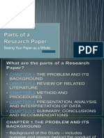 PARTS OF RESEARCH PAPER