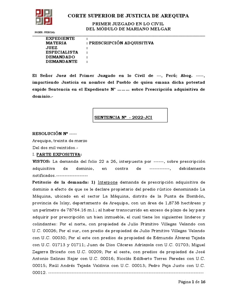 Modelo de Sentencia | PDF