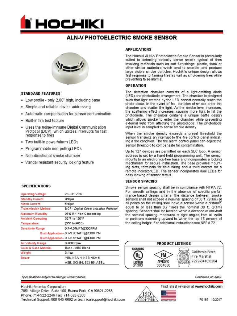 Détecteur De Feu Hochiki HSC-4R/12 - Pour Système D'alarme Incendie - Neuf