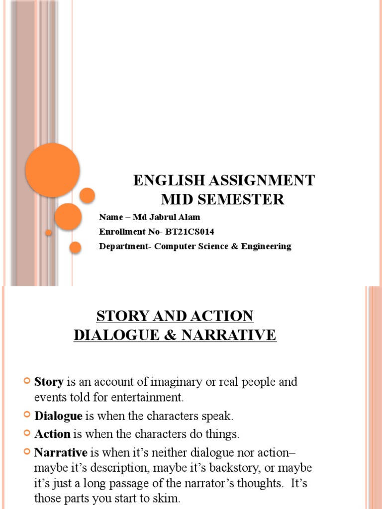 English Assignment | PDF | Narration
