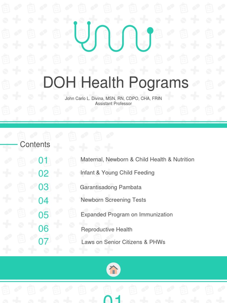 DOH Maternal and Child Health Programs | PDF | Combined Oral ...