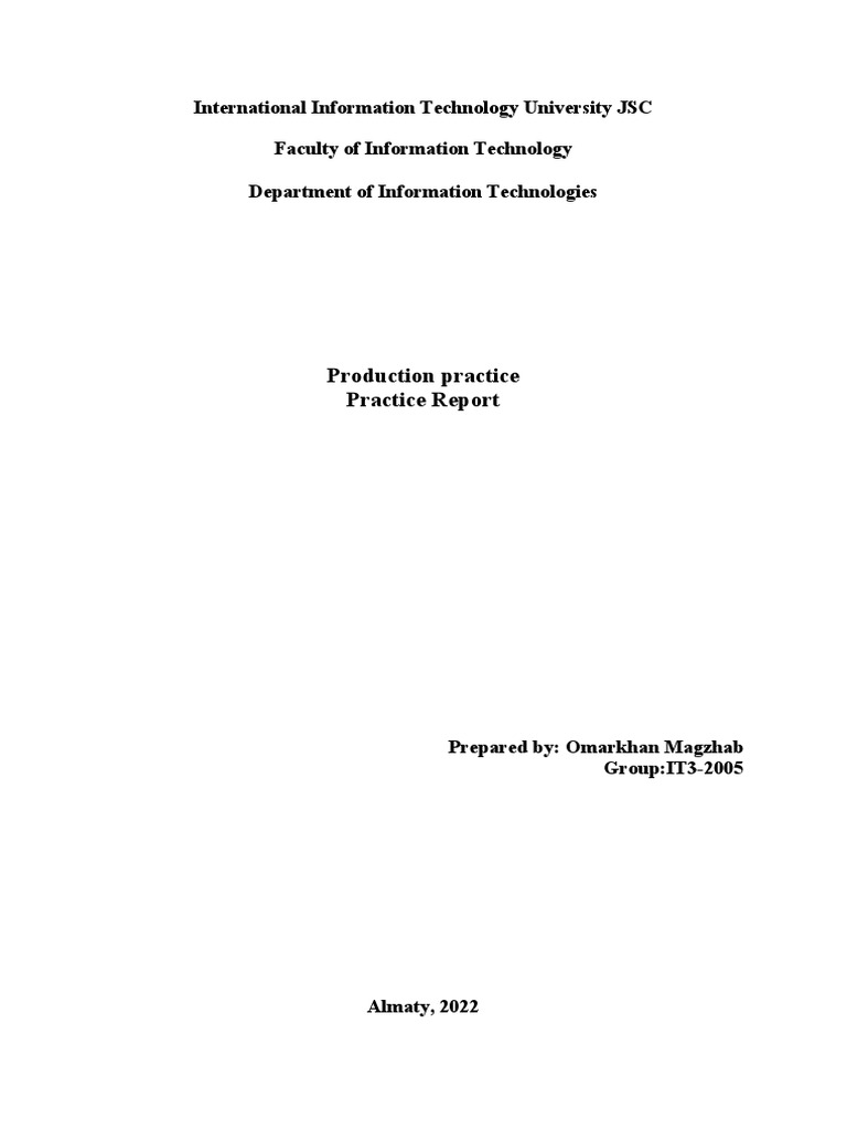 Practice Report PDF sites Page Layout