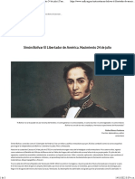 Simón Bolívar El Libertador de América. Nacimiento 24 de Julio Comisión Nacional de Los Derechos Humanos - México