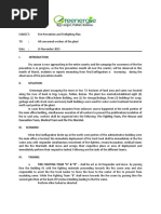 Fire Prevention and Response Plan for Greenergie Plant