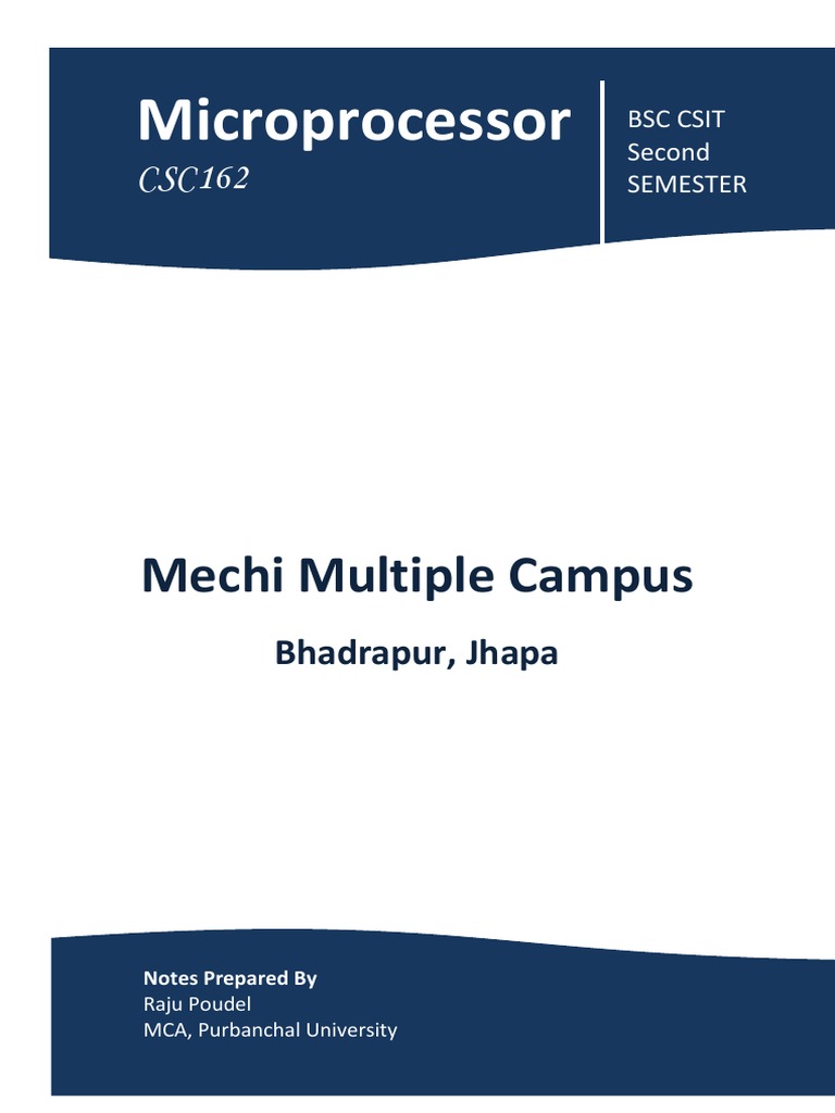 Microprocessor Notes Pruvanchal University | PDF