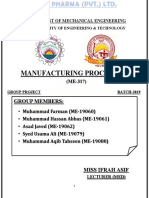 Manufacturing Process-II Report