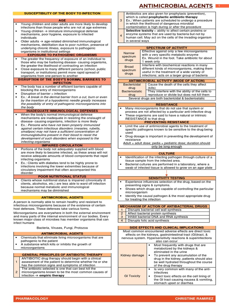 First Sem Notes | PDF | Infection | Penicillin