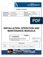 I Nstallati On, Operati On and MAI Ntenance Manuals: Document Cover Sheet
