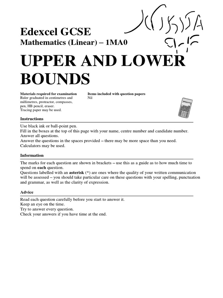 Upper and Lower Bounds in GCSE Maths | PDF | Area | Length