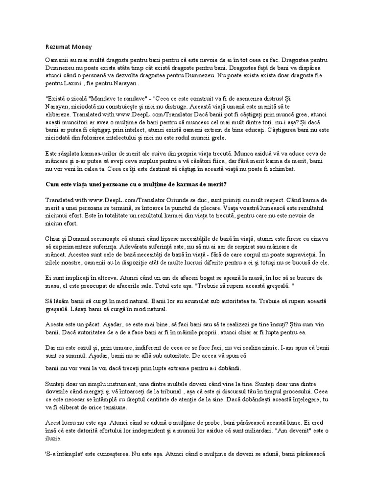 Fedra Rezumat Rezumat Money | PDF