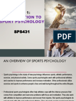 SPS431 - An Overview of Sports Psychology