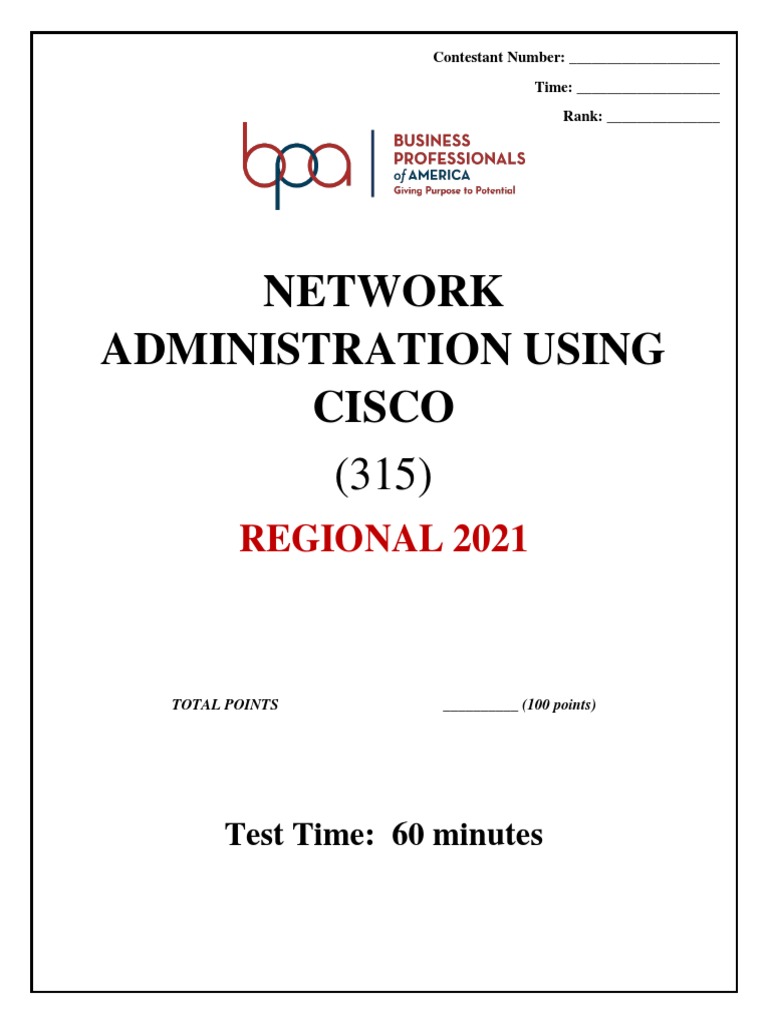 315 Network Administration Using Cisco R 2021 PDF