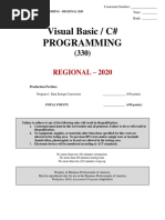 330 - Visual Basic and C# Programming - R - 2020