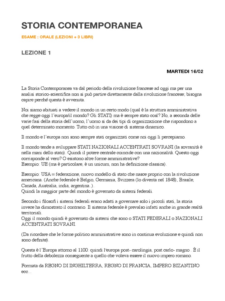 Storia Contemporanea PDF