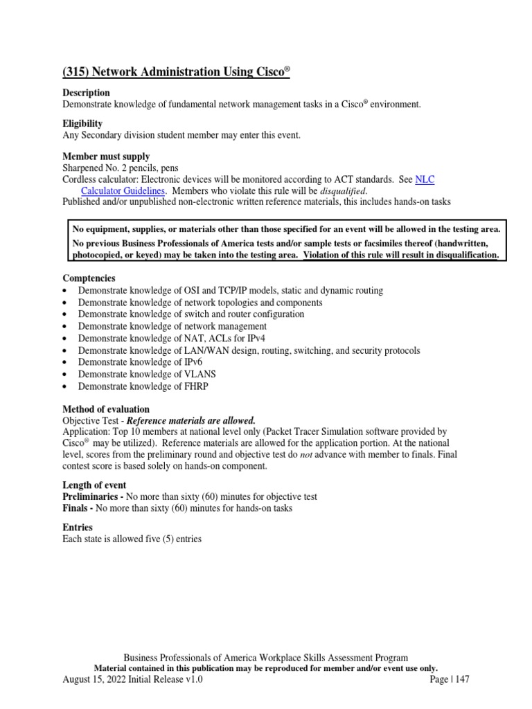 Cisco Network Administration Skills | PDF