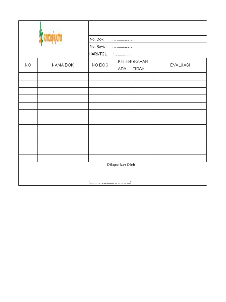 Formulir Checklist HACCP CCP | PDF