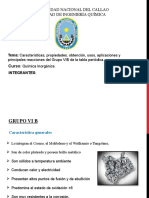 Características del Grupo VI de la Tabla Periódica