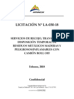 LA-030-18 Bases de Licitacion