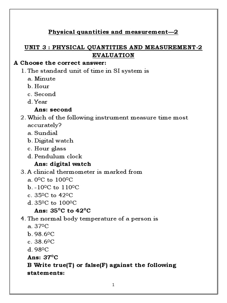 Ch3Physical Quantities and Measurement2 PDF Thermometer