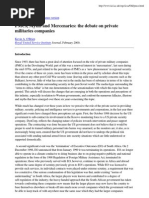 OBrien - PMCs, Myths and Mercenaries