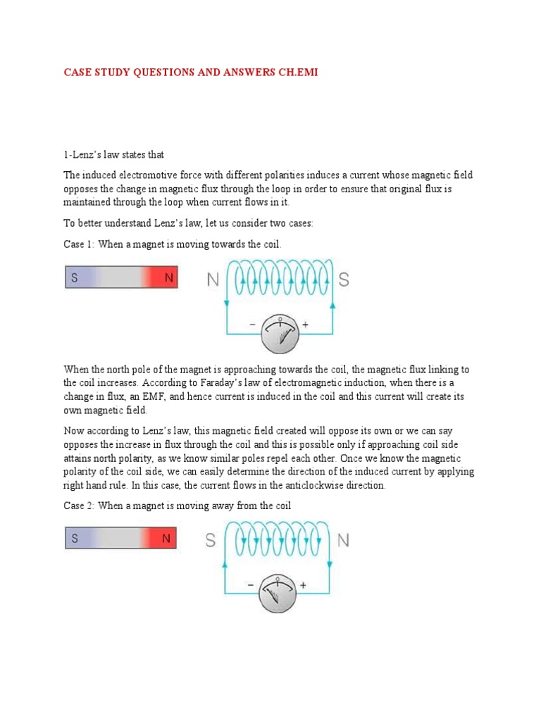 Lenz's Law Explained PDF Induction Transformer