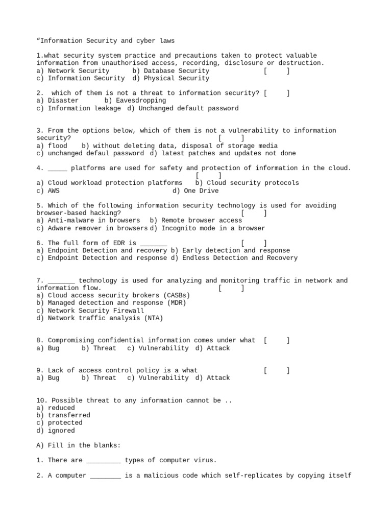 Information Security and Cyber Laws Internalqp | PDF