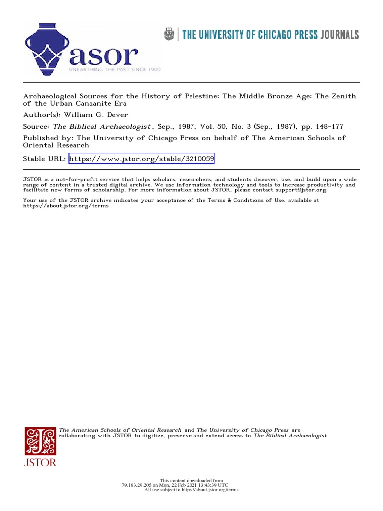 Middle Bronze Age PDF Archaeology Fortification
