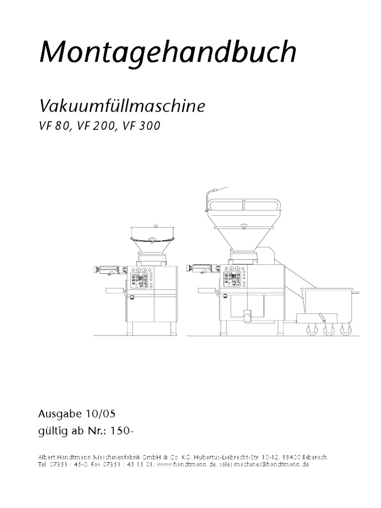 Montagehandbuch VF80 VF200 VF300 Komplett - de | PDF