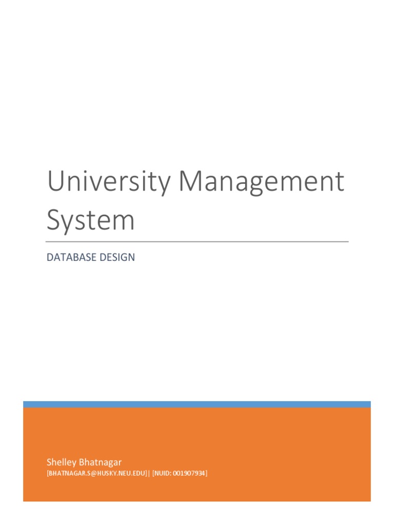 University Management System Overview | PDF | Databases | Database Index