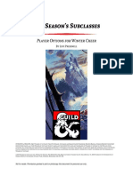 The Seasons Subclasses - Player Options For Winter Cheer (5e)