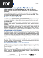 NYC Salary Transparency Law Factsheet