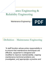 Reliability and Maintenance Engineering