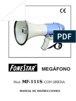 Megáfono MF-111S con sirena manual de instrucciones