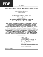 CU and CUF sign on to amicus brief in Parents Defending Education v. Linn-Mar Community School District in support of appellant and reversal.