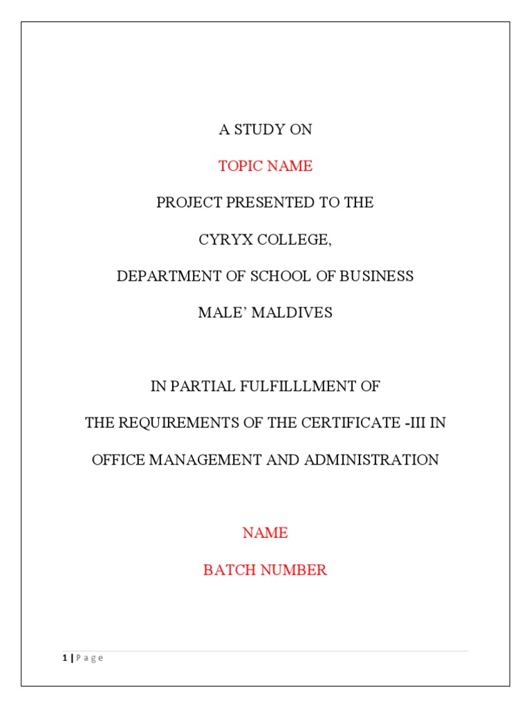 Project Outline | PDF