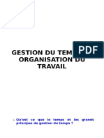 Gestion Du Temps Et Organisation Du Travail