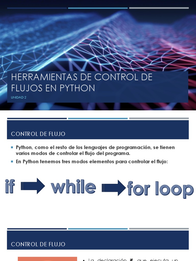 UNIDAD 2. Herramientas de Control de Flujo | PDF | Programación de ...