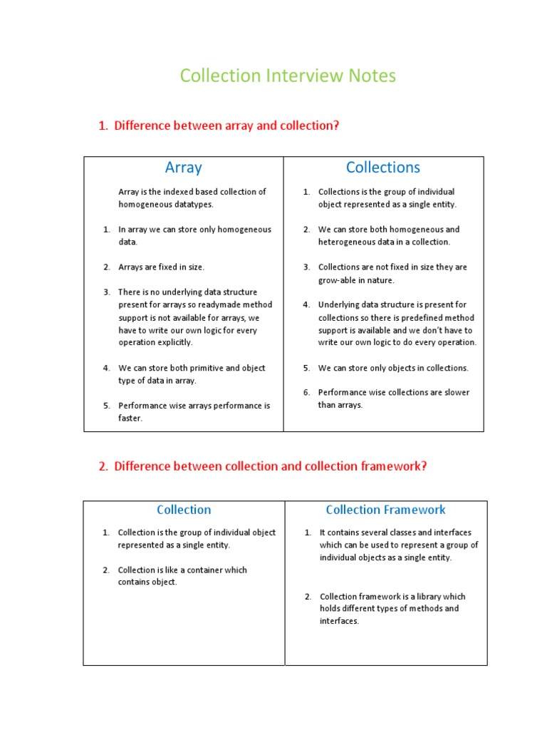 Collection interview notes pdf queue abstract data type class