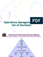 Operations Decisions As A Set of Decisions