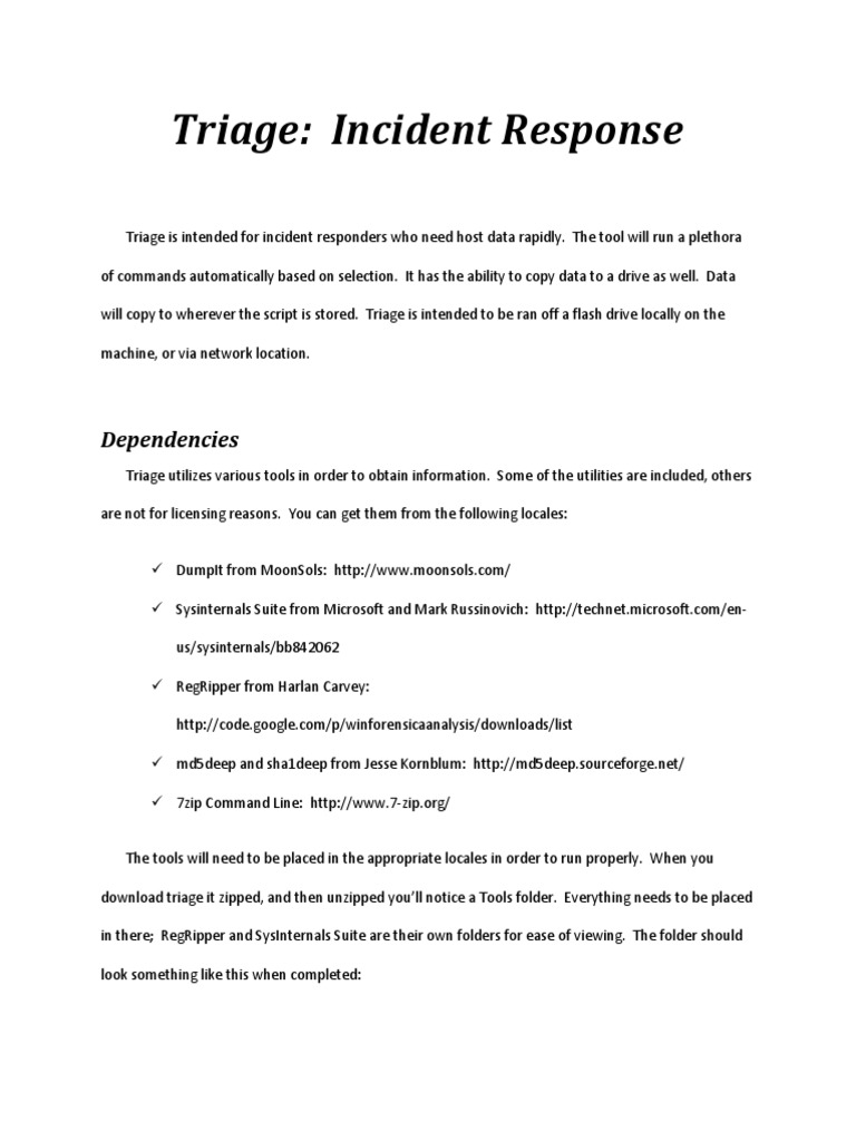Triage Tool for Incident Response | PDF | Graphical User Interfaces ...