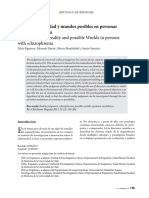 El Juicio de Realidad y Mundos Posibles en Personas Con Esquizofrenia